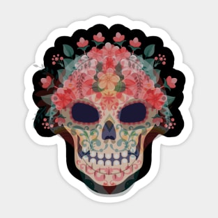 Day of the Dead (Día de Muertos) Sugar Skull T-Shirt Sticker